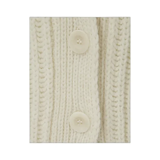 Ribbed-Knit Buttoned Cardigan