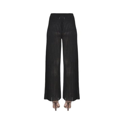 Straight-Leg Ribbed Trousers