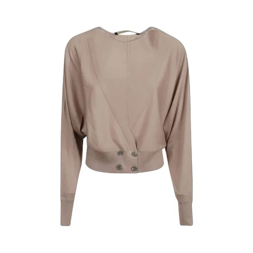 V-Neck Double Breasted Cardigan