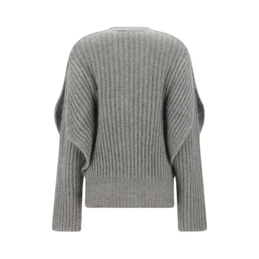 Rib Trimmed Woven Cardigan