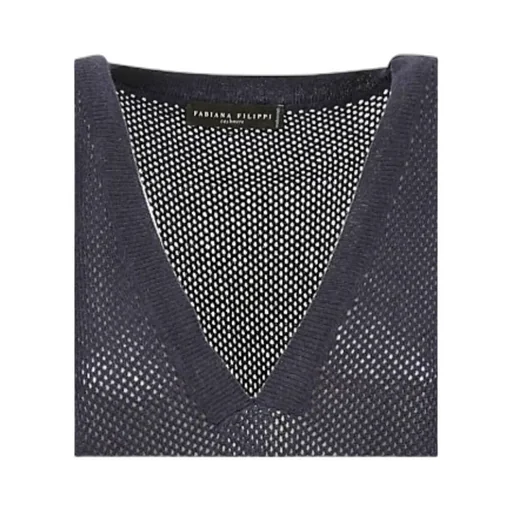 V-Neck Openwork Top