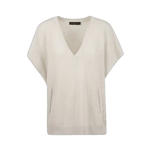 V-Neck Openwork Top