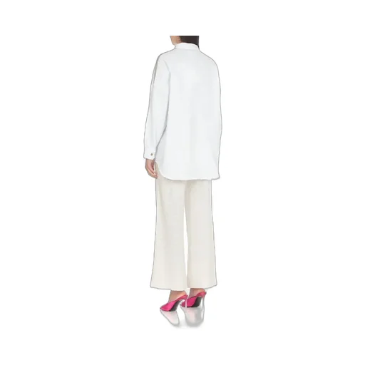 Logo Lapel Long-Sleeved Shirt
