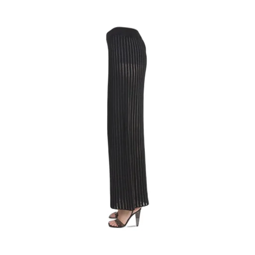 Straight-Leg Ribbed Trousers