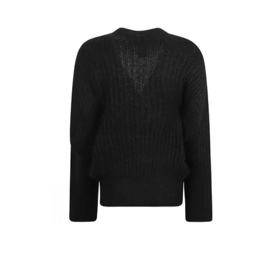 Rib-Trimmed Woven Cardigan