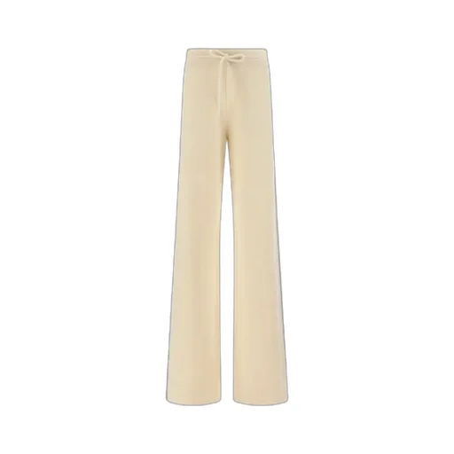 Side Band Ribbed Knit Drawstring Trousers