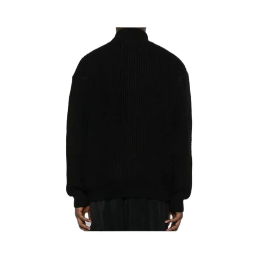 Waffle-Knit Zip-Up Cardigan