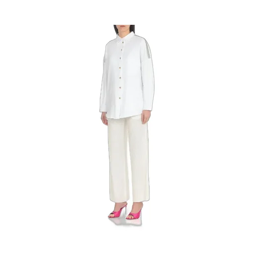 Logo Lapel Long-Sleeved Shirt