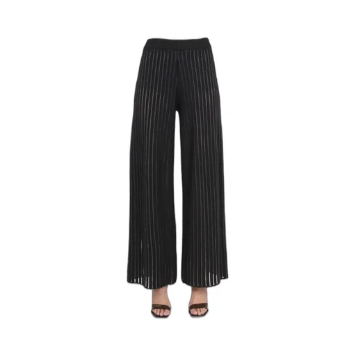 Straight-Leg Ribbed Trousers