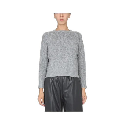 Lurex Detailed Cable Knitted Jumper