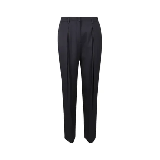 Straight-Leg Pleat Detailed Trousers