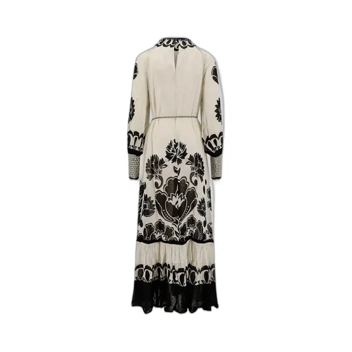Floral Arabesque Tie Maxi Dress