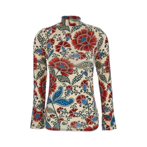 Floral High Neck Blouse