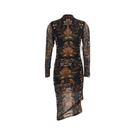 High Neck Floral Dress