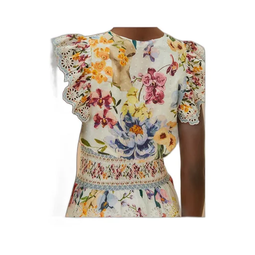 Greek Garden Printed Blouse
