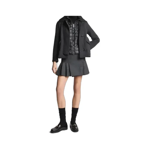 Ribbed Collar Toggle Jacket