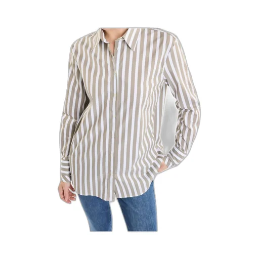 Striped Sail Collar Shirt