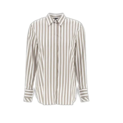 Striped Sail Collar Shirt