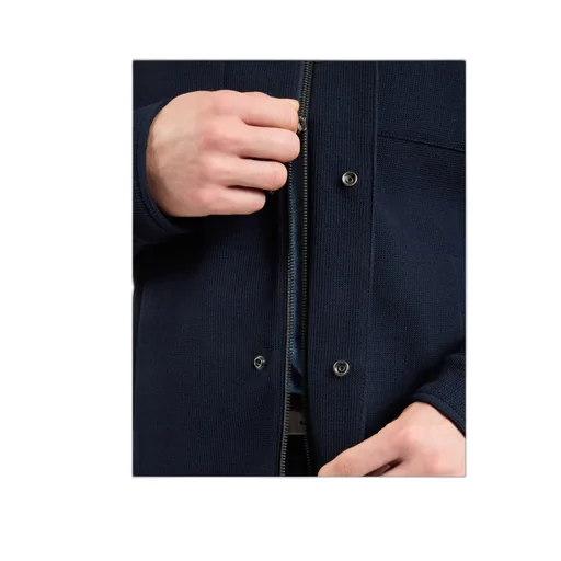 Pocket-Detailed Waffle-Knit Jacket