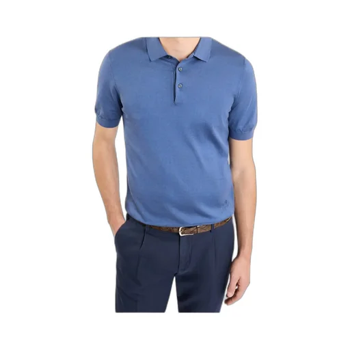 Short-Sleeve Knitted Polo Shirt