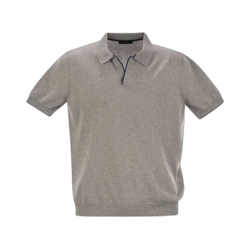 Buttonless Knit Polo Shirt
