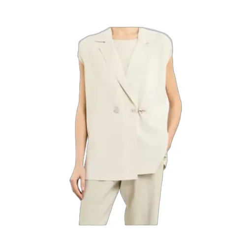 Double-Breasted Knit Vest