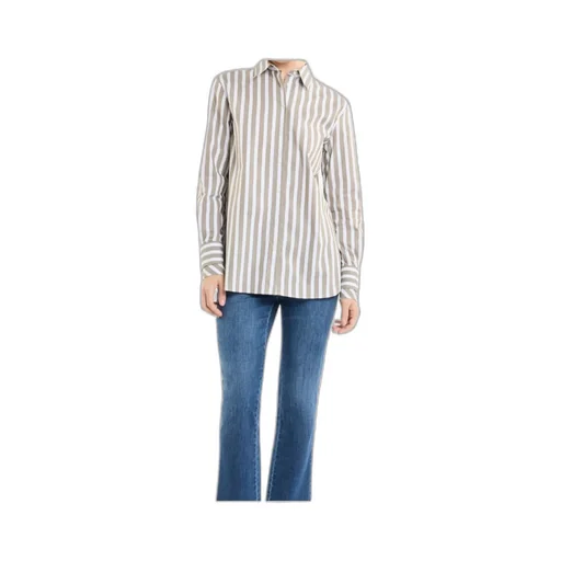 Striped Sail Collar Shirt