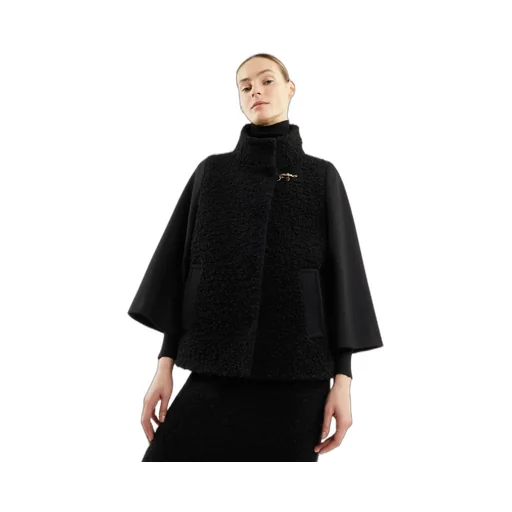 Bouclé-Detailed Coat