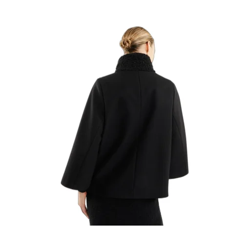 Bouclé-Detailed Coat