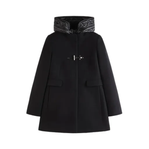Long-Sleeved Hooded Coat