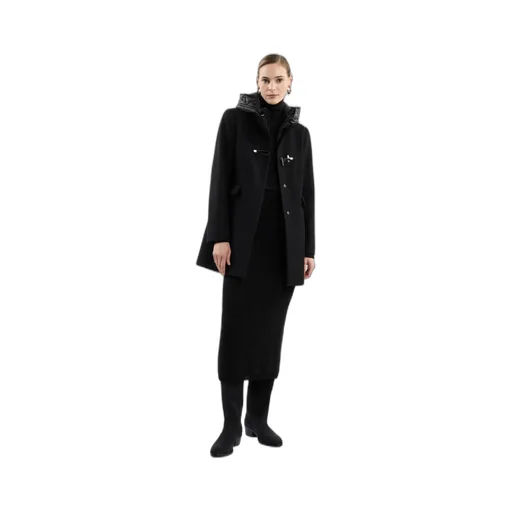 Long-Sleeved Hooded Coat