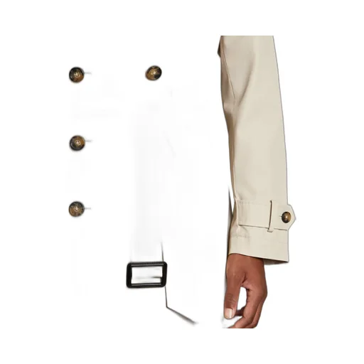 Double-Breasted Belted Trench Coat