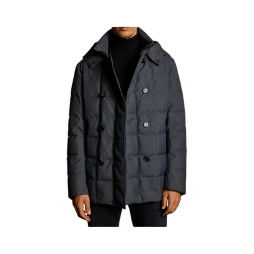 Long-Sleeved Quilted Down Jacket