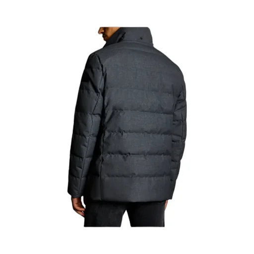 Long-Sleeved Quilted Down Jacket