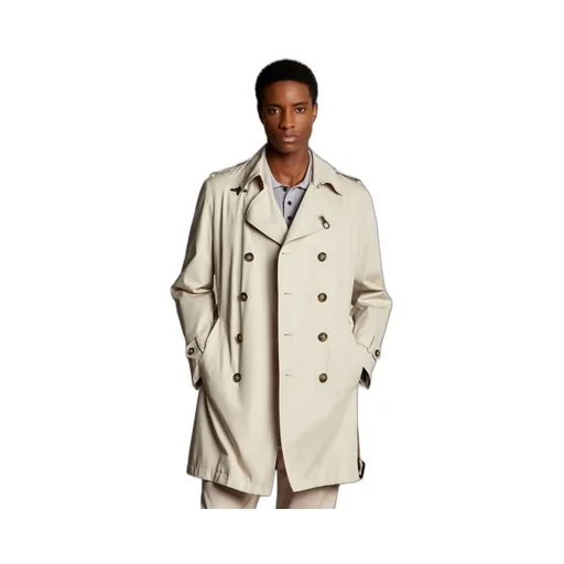 Double-Breasted Belted Trench Coat