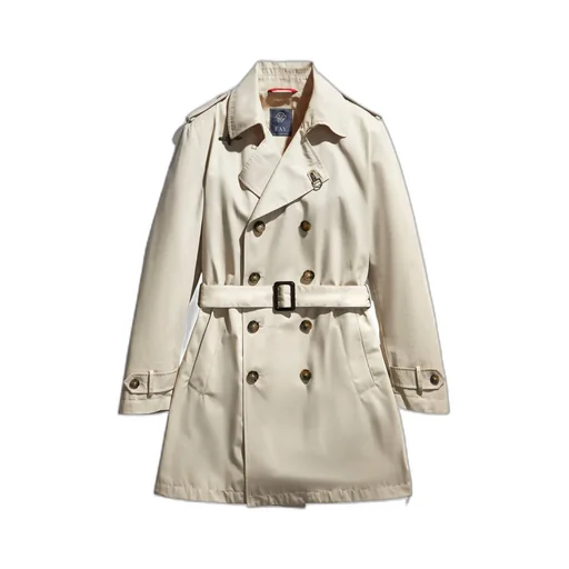 Double-Breasted Belted Trench Coat