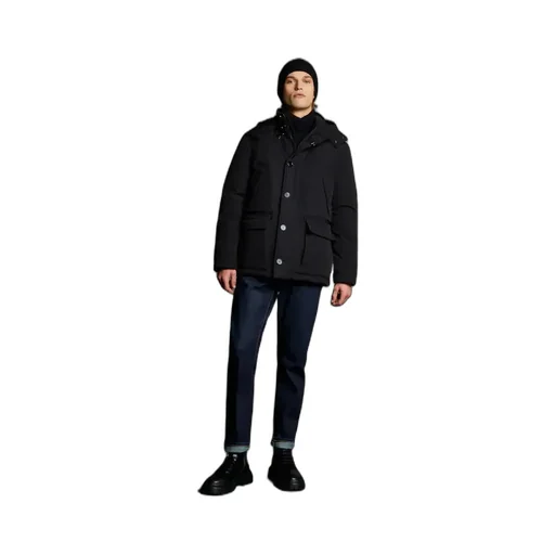 Technical Fabric Hooded Jacket