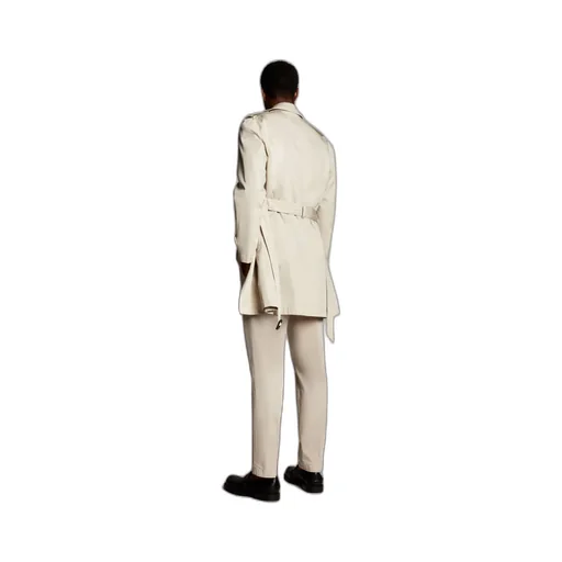 Double-Breasted Belted Trench Coat