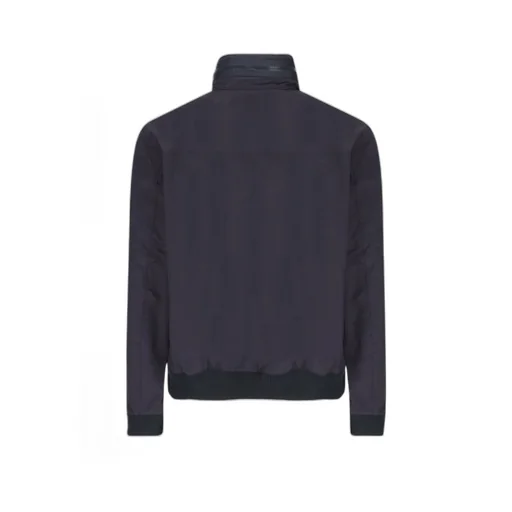 High-Neck Zip-Front Bomber Jacket