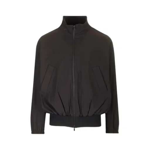 Logo Detailed Zipped Bomber Jacket