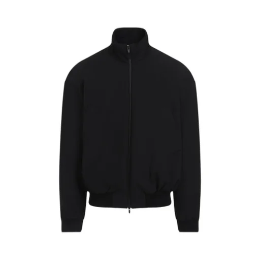 Logo Plaque Zip-Up Bomber Jacket
