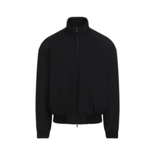 Logo Plaque Zip-Up Bomber Jacket