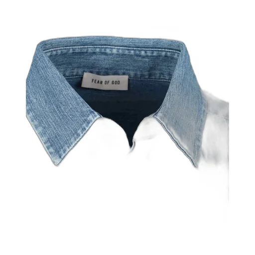 Curved Hem Denim Shirt