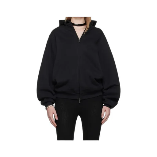 Zipper Hooded Sweatshirt