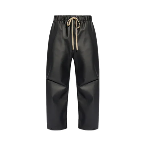 Pleated Wide-Leg Drawstring Trousers