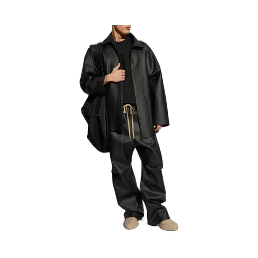 Pleated Wide-Leg Drawstring Trousers
