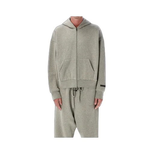 Logo Plaque Zipped Hoodie