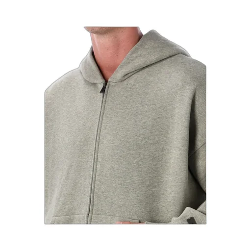 Logo Plaque Zipped Hoodie