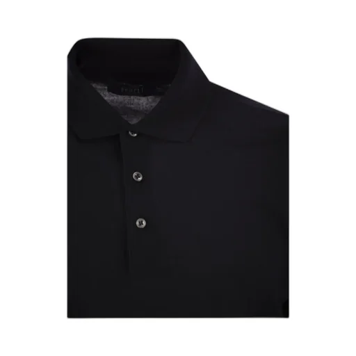 Virgin Wool Long-Sleeve Polo Shirt