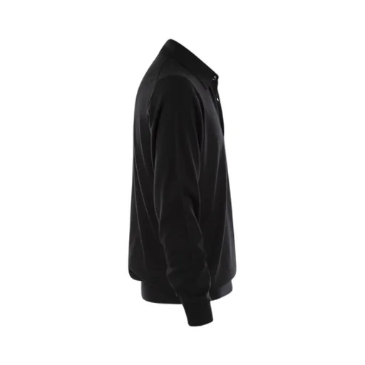 Virgin Wool Long-Sleeve Polo Shirt